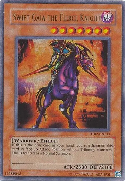 Swift Gaia the Fierce Knight DB2-EN111 Yu-Gi-Oh card from Dark Beginning 2