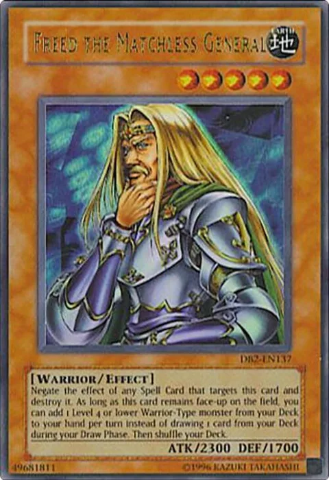 Freed the Matchless General DB2-EN137 Yu-Gi-Oh card from Dark Beginning 2