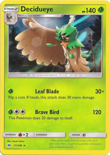 Decidueye - 11/149 Water Web Holo #011/149 Holofoil Pokémon card from Miscellaneous Cards & Products