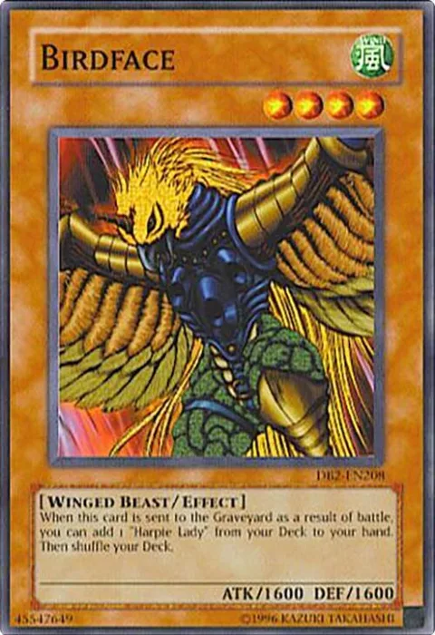 Birdface DB2-EN208 Yu-Gi-Oh card from Dark Beginning 2
