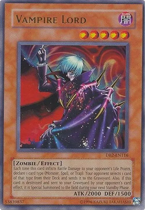 Vampire Lord DB2-EN116 Yu-Gi-Oh card from Dark Beginning 2