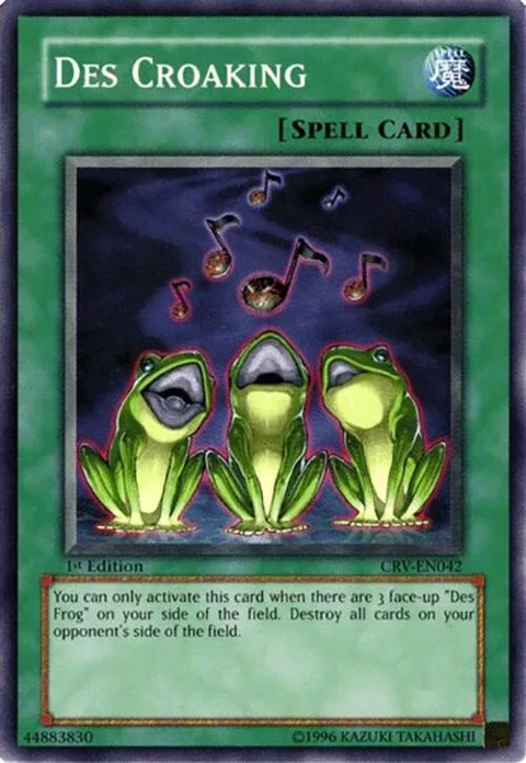 Des Croaking CRV-EN042 1st Edition Yu-Gi-Oh card from Cybernetic Revolution