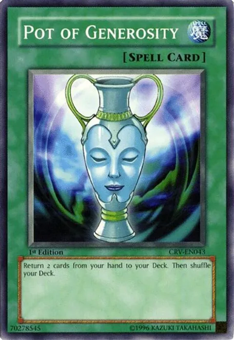 Pot of Generosity CRV-EN043 Unlimited Yu-Gi-Oh card from Cybernetic Revolution