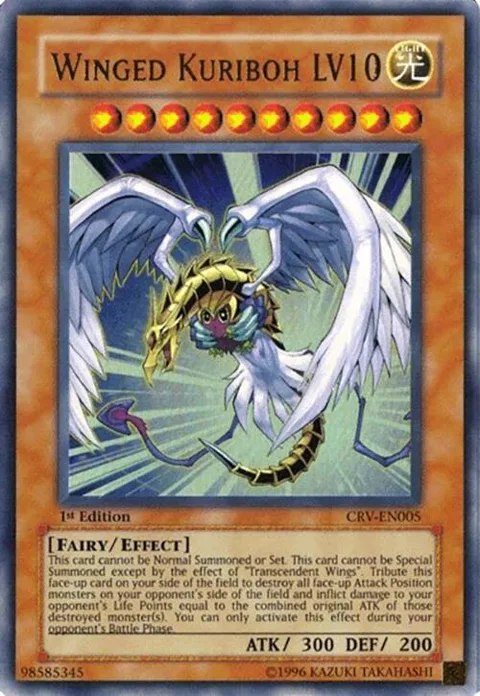 Winged Kuriboh LV10 CRV-EN005 1st Edition Yu-Gi-Oh card from Cybernetic Revolution