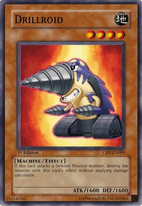 Drillroid CRV-EN009 1st Edition Yu-Gi-Oh card from Cybernetic Revolution