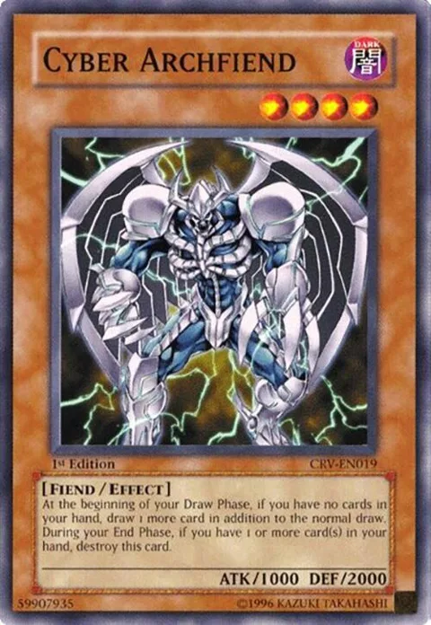 Cyber Archfiend CRV-EN019 Unlimited Yu-Gi-Oh card from Cybernetic Revolution