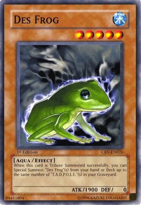 Des Frog CRV-EN026 Unlimited Yu-Gi-Oh card from Cybernetic Revolution