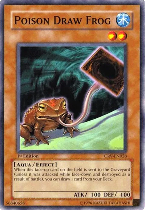 Poison Draw Frog CRV-EN028 Unlimited Yu-Gi-Oh card from Cybernetic Revolution