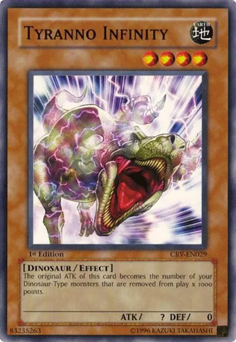 Tyranno Infinity CRV-EN029 1st Edition Yu-Gi-Oh card from Cybernetic Revolution
