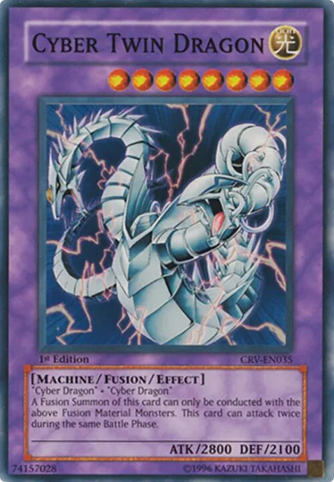 Cyber Twin Dragon CRV-EN035 1st Edition Yu-Gi-Oh card from Cybernetic Revolution