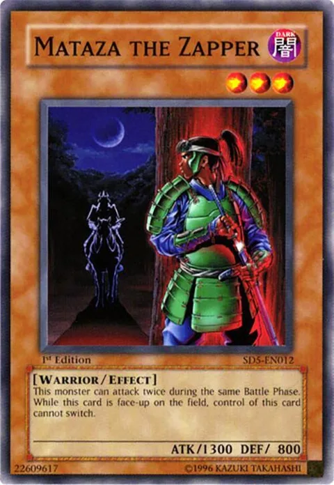 Mataza the Zapper SD5-EN012 Yu-Gi-Oh card from Structure Deck: Warrior's Triumph