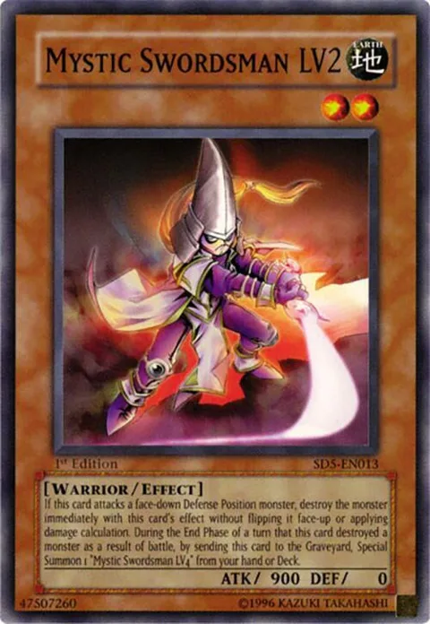 Mystic Swordsman LV2 SD5-EN013 Yu-Gi-Oh card from Structure Deck: Warrior's Triumph