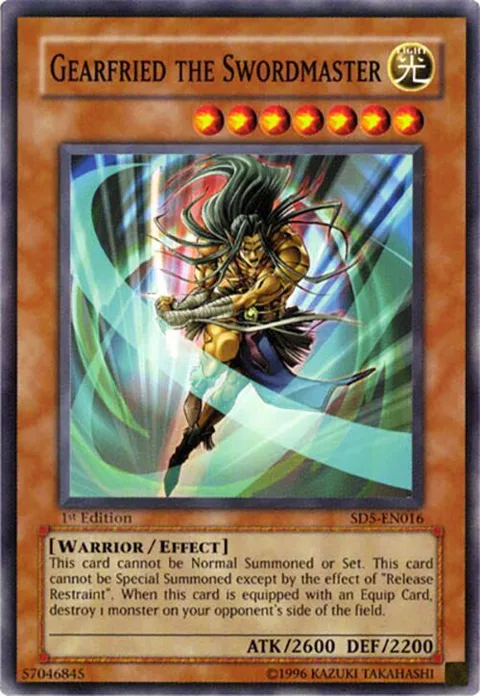 Gearfried the Swordmaster SD5-EN016 Yu-Gi-Oh card from Structure Deck: Warrior's Triumph