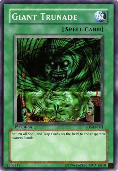 Giant Trunade SD5-EN021 Yu-Gi-Oh card from Structure Deck: Warrior's Triumph