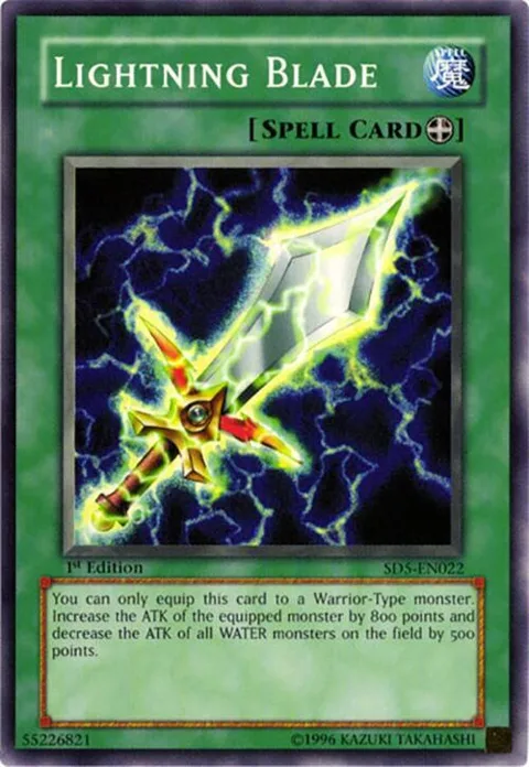 Lightning Blade SD5-EN022 Yu-Gi-Oh card from Structure Deck: Warrior's Triumph