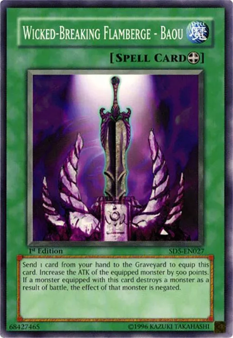 Wicked-Breaking Flamberge - Baou SD5-EN027 Yu-Gi-Oh card from Structure Deck: Warrior's Triumph