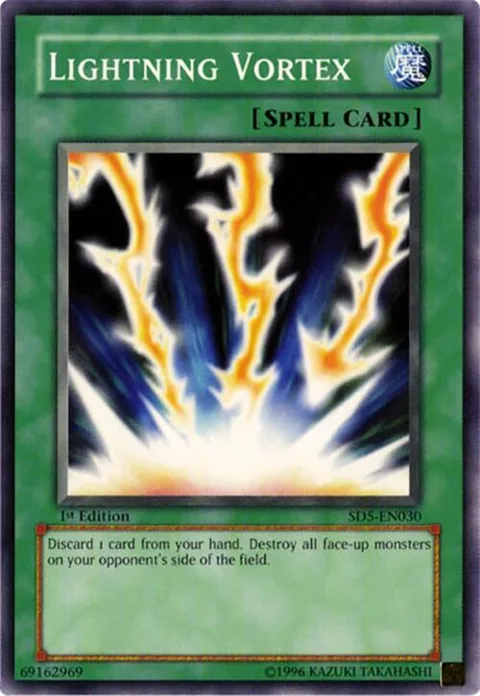 Lightning Vortex SD5-EN030 Yu-Gi-Oh card from Structure Deck: Warrior's Triumph