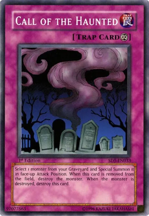 Call Of The Haunted SD5-EN033 Yu-Gi-Oh card from Structure Deck: Warrior's Triumph