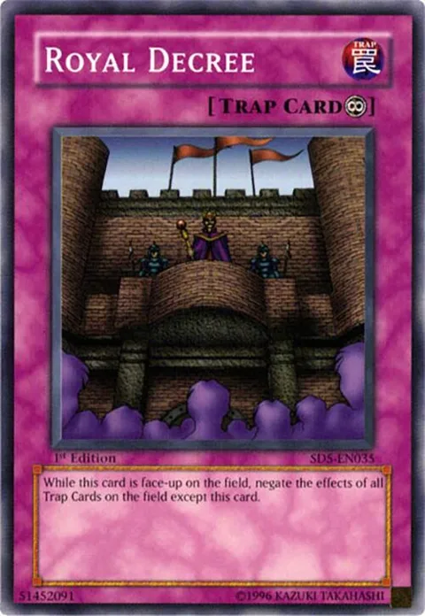 Royal Decree SD5-EN035 Yu-Gi-Oh card from Structure Deck: Warrior's Triumph