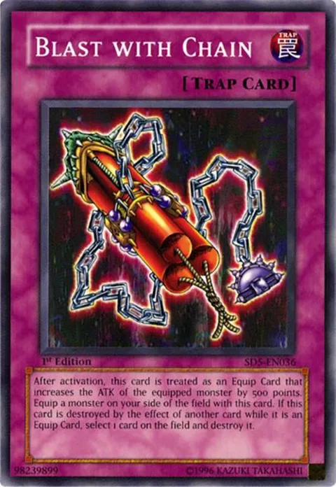 Blast with Chain SD5-EN036 Yu-Gi-Oh card from Structure Deck: Warrior's Triumph