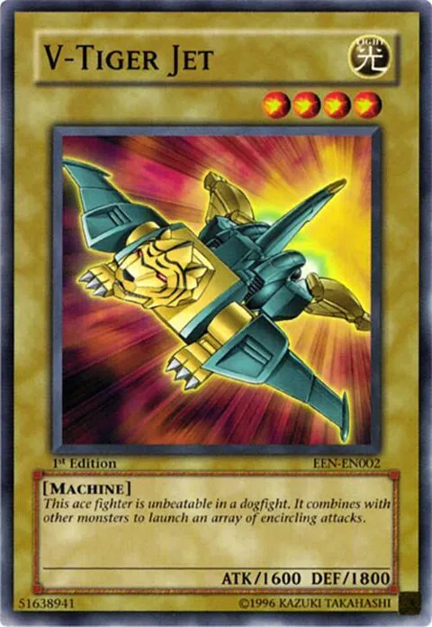 V-Tiger Jet EEN-EN002 Unlimited Yu-Gi-Oh card from Elemental Energy