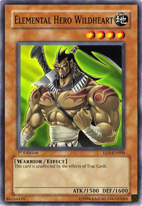 Elemental Hero Wildheart EEN-EN008 1st Edition Yu-Gi-Oh card from Elemental Energy