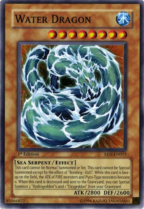 Water Dragon EEN-EN015 1st Edition Yu-Gi-Oh card from Elemental Energy