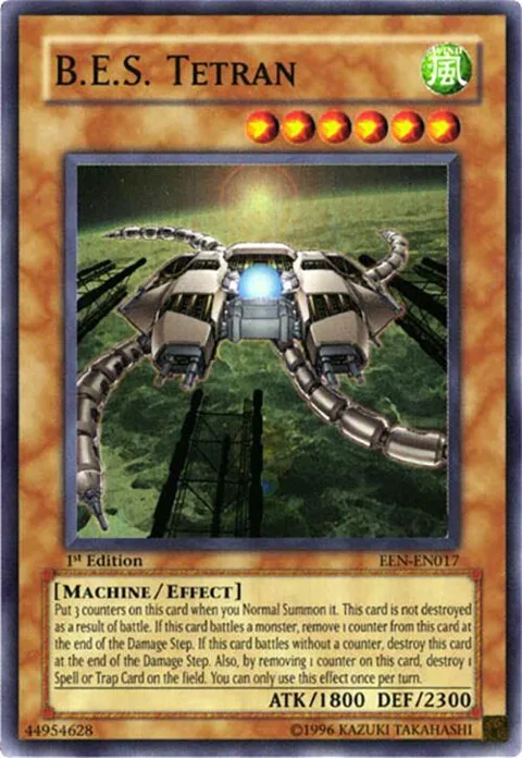 B.E.S. Tetran EEN-EN017 Unlimited Yu-Gi-Oh card from Elemental Energy