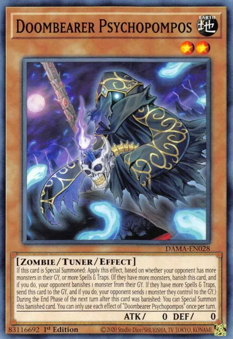 Doombearer Psychopompos DAMA-EN028 Yu-Gi-Oh card from Dawn of Majesty