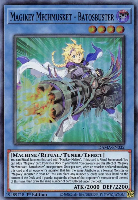 Magikey Mechmusket - Batosbuster DAMA-EN032 Yu-Gi-Oh card from Dawn of Majesty