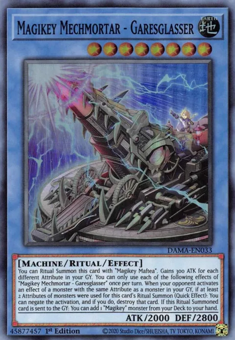 Magikey Mechmortar - Garesglasser DAMA-EN033 Yu-Gi-Oh card from Dawn of Majesty