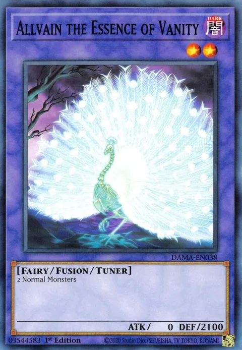 Allvain the Essence of Vanity DAMA-EN038 Yu-Gi-Oh card from Dawn of Majesty