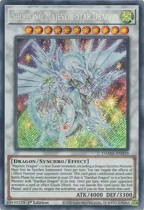 Shooting Majestic Star Dragon DAMA-EN039 Yu-Gi-Oh card from Dawn of Majesty