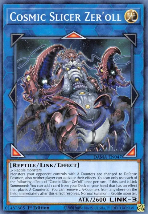 Cosmic Slicer Zer'oll DAMA-EN047 Yu-Gi-Oh card from Dawn of Majesty