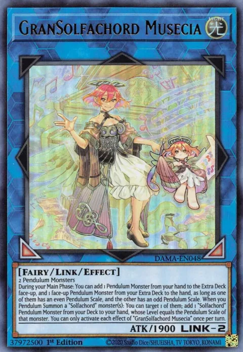 GranSolfachord Musecia DAMA-EN048 Yu-Gi-Oh card from Dawn of Majesty