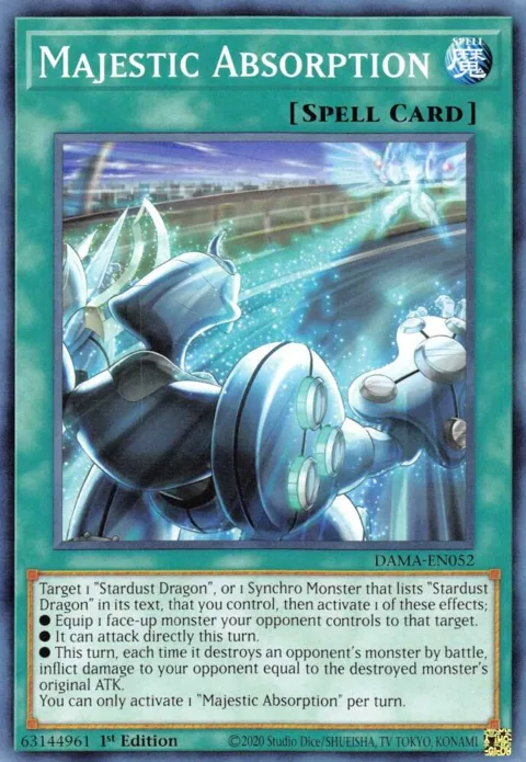 Majestic Absorption DAMA-EN052 Yu-Gi-Oh card from Dawn of Majesty