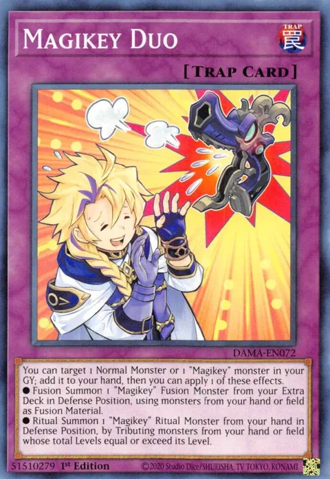Magikey Duo DAMA-EN072 Yu-Gi-Oh card from Dawn of Majesty