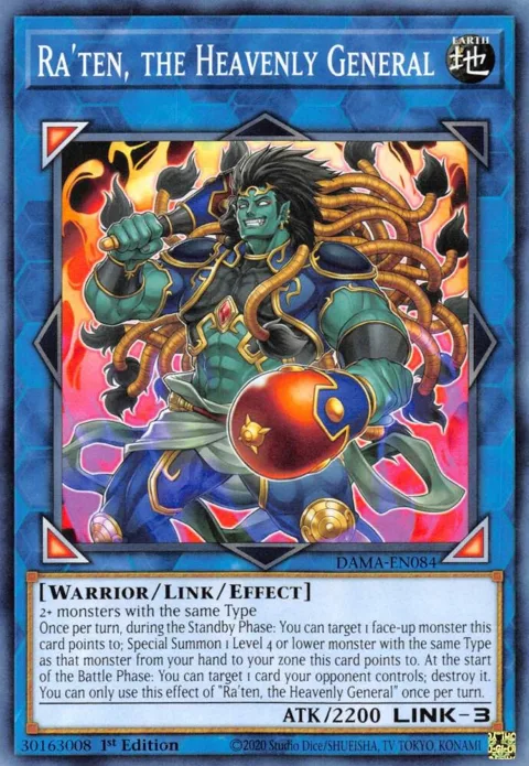 Ra'ten, the Heavenly General DAMA-EN084 Yu-Gi-Oh card from Dawn of Majesty