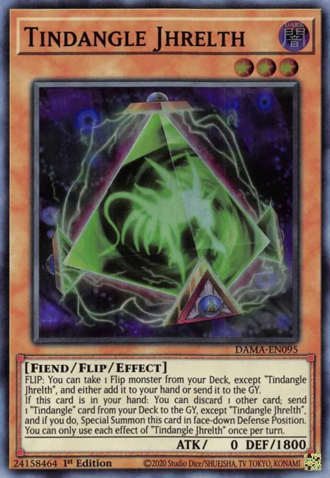 Tindangle Jhrelth DAMA-EN095 Yu-Gi-Oh card from Dawn of Majesty