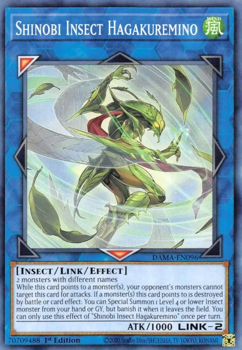 Shinobi Insect Hagakuremino DAMA-EN096 Yu-Gi-Oh card from Dawn of Majesty