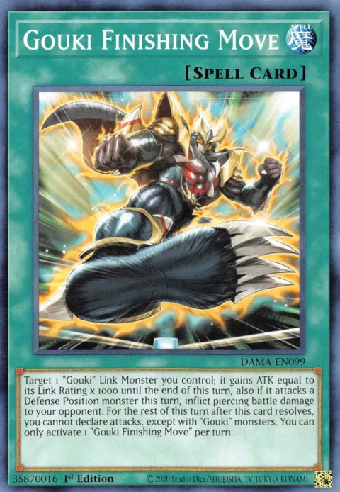 Gouki Finishing Move DAMA-EN099 Yu-Gi-Oh card from Dawn of Majesty