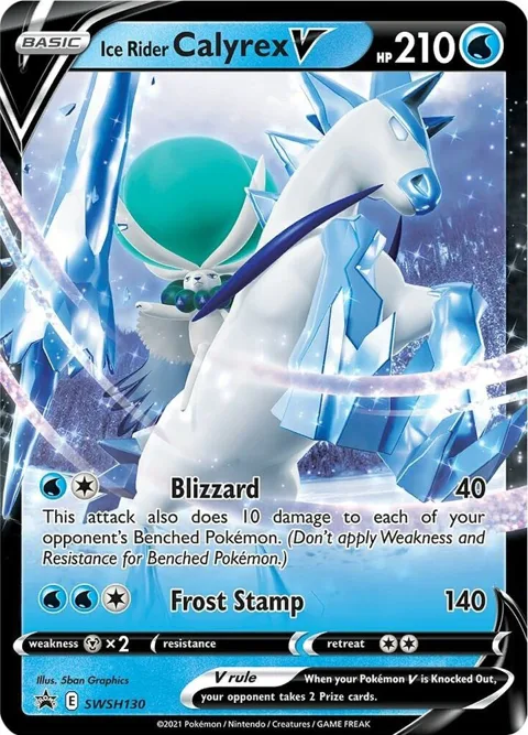 Ice Rider Calyrex V #SWSH130 Holofoil Pokémon card from Sword & Shield Promo Cards