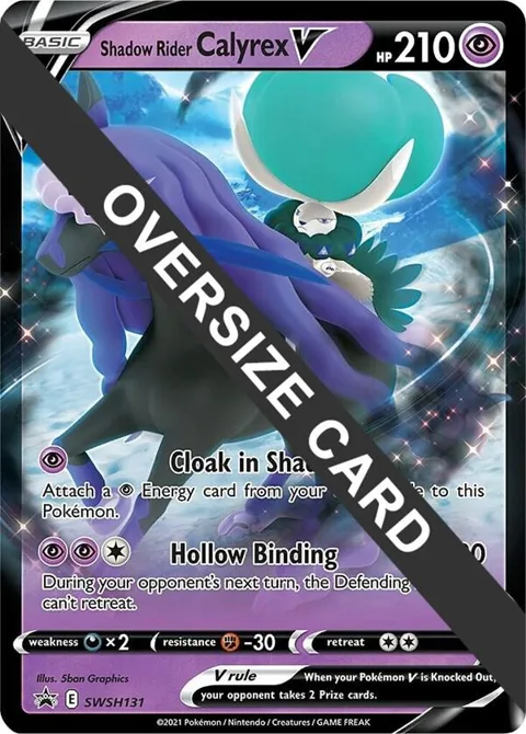 Shadow Rider Calyrex V #SWSH131 Holofoil Pokémon card from Jumbo Cards