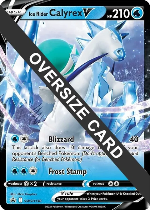Ice Rider Calyrex V #SWSH130 Holofoil Pokémon card from Jumbo Cards