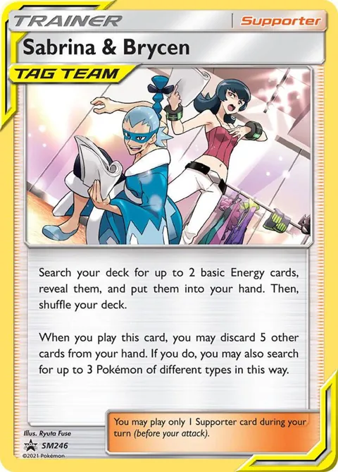 Sabrina & Brycen #SM246 Pokémon card from SM Promos