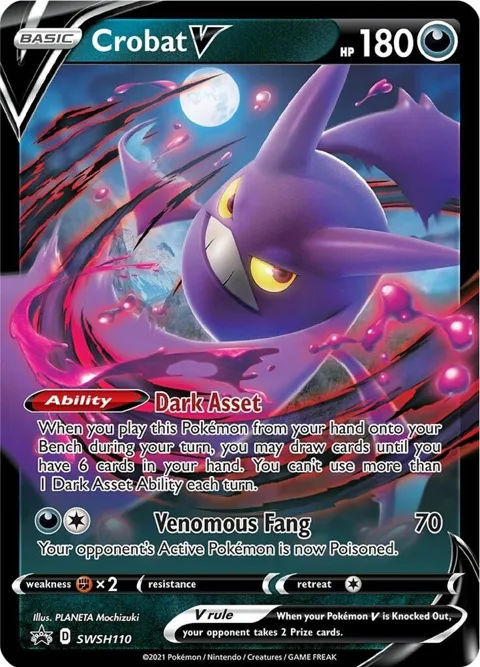 Crobat V #SWSH110 Holofoil Pokémon card from Sword & Shield Promo Cards