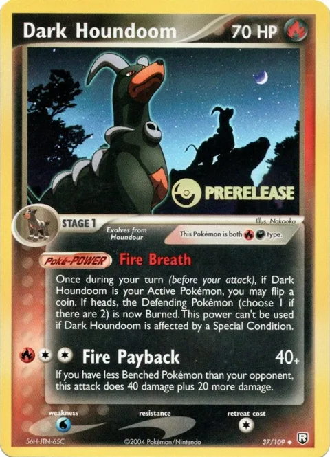 Dark Houndoom - 37/109 Prerelease #37/109 Holofoil Pokémon card from Nintendo Promos
