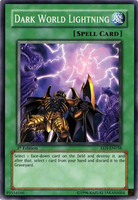 Dark World Lightning EEN-EN038 Unlimited Yu-Gi-Oh card from Elemental Energy