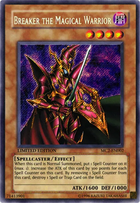 Breaker the Magical Warrior MC2-EN002 Yu-Gi-Oh card from Master Collection Volume 2