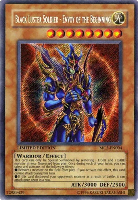 Black Luster Soldier - Envoy of the Beginning MC2-EN004 Yu-Gi-Oh card from Master Collection Volume 2